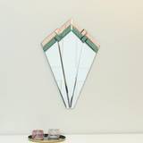 Green Wall Mirrors Melody Maison & Pink Glass Art Deco Fan Wall Mirror