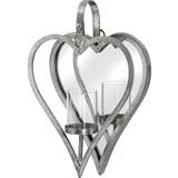 Silver Candle Holders Hill Interiors Small Mirrored Heart Metal/Glass Candle Holder
