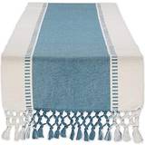 DII 72" Dobby Stripe Tablecloth Blue
