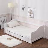 Daybeds Sofas Home Source Wooden White Sofa 77.2cm 3 Seater
