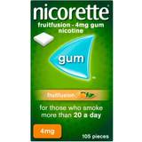 Chewing Gum - Nicotine Gums Medicines Nicorette 4mg Fruitfusion 105pcs Chewing Gum
