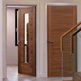 Single Door Interior Doors JB Kind Walnut Mistral Prefinished Glazed Interior Door S 0502-Y (x)
