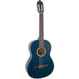 Valencia 6 String Classical Guitar, Right, Transparent Blue VC204TBU