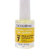 Dipping Powders Cuccio Colour Pro Powder Polish Dip System Milk and Honey Cuticle Oil Step 7 Nail