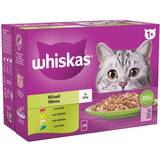 Whiskas cat food Whiskas 1+ Mixed Menu Adult Wet Cat Food Pouches Jelly 12