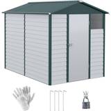 OutSunny 9'x6' Galvanized Metal Shed Tool (Building Area )