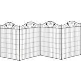 Black Fences OutSunny Garden Decorative Fence 4 Panels 44in Wire