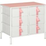 Pink Chest of Drawers Homcom Cloth Organizer Chest of Drawer