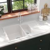 vidaXL Kitchen Sink Double Basins