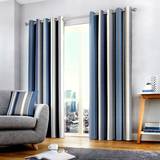 White Curtains & Accessories Fusion Whitworth Stripe Eyelet Lined