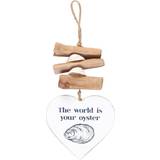 Something Different The World is Your Oyster Driftwood Heart Sign Wall Decor