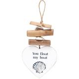 Something Different You Float My Boat Driftwood and MDF Hanging Heart Sign Wall Decor