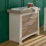 Retractable Drawers Changing Tables CuddleCo Ada Dresser Changer White and Ash