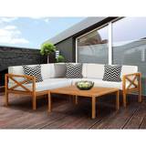 Natural Outdoor Lounge Sets Garden & Outdoor Furniture Greenhurst Kemberton Corner Sofa Outdoor Lounge Set