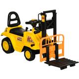 Homcom Kids Ride on Forklift Truck with Fork and Tray Yellow