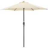 Garden parasol Christow Cream Garden Parasol Umbrella Steel Crank Wind