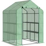 Other Plastics Mini Greenhouses OutSunny Polytunnel Greenhouse 143x138cm Stainless steel Plastic