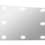 With Lighting Wall Mirrors vidaXL Frameless with LED Lights Wall Mirror 100x60cm