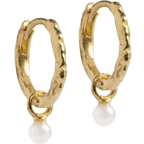 ENAMEL Copenhagen Belle Hoops Earrings - Gold/Pearls