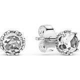 Pandora Earrings Pandora Sparkling Crown Earrings - Silver/Transparent