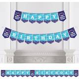 Big Dot of Happiness Making Waves Swim Team Swimming Birthday Party Bunting Banner Birthday Party Decorations Happy Birthday