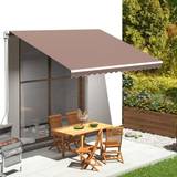 Steel Sail Awnings vidaXL Replacement Fabric for Awning Brown Sunshade