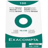 Exacompta Record Cards Lined 75X125MM WT