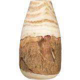 Wood Vases Co-Op 13" H Carved Paulownia Live Edge Vase