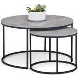Round Coffee Tables Julian Bowen Round Nest of 2 Coffee Table 80cm 2pcs