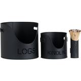 Forestry Tools Hill Interiors Finish Logs And Kindling Buckets & Matchstick Holder