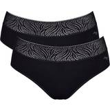 Polyester Knickers Sloggi Hipster Medium Period Pants 2-pack - Black