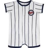 White Playsuits Children's Clothing MLB Minnesota Twins Power Hitter Short Sleeve Coverall