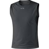 Gore Sportswear Garment Underwear Gore Windstopper Base Layer Sleeveless Shirt Men - Black