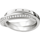 Silver Rings Thomas Sabo Together Forever Ring - Silver/Transparent