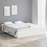 140cm - Double Beds Bed Frames vidaXL Bed Frame White Solid