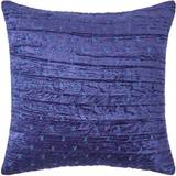 Cushion Covers Homescapes Crushed Velvet Cushion Cover Blue (55x55cm)
