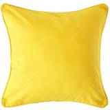 Cushion Covers Homescapes Cotton Plain Cushion Cover Yellow (60x60cm)