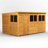 12 x 8 shed power 12x8 Pent Double Door Shed (Building Area )