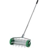 OutSunny Lawn Edging OutSunny Garden Rolling Lawn Aerator Heavy Duty Steel Grass