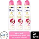 Dove Deodorants - Lemon Dove Advanced Care Go Fresh Pomegranate & Lemon Verbena Scent Antiperspirant Deodorant Spray