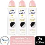Dove Deodorants - Sprays Dove Advanced Care Anti-Perspirant Deodorant Invisible 200ml, 3 Pack