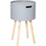 Grey Small Tables Homcom Round Side Small Table