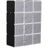 Clothing Storage on sale Homcom Portable White/Black Wardrobe 111x145cm