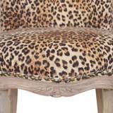 Cottons Kitchen Chairs Artisan Leopard Print Studded Kitchen Chair