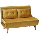 Yellow Sofas LPD Furniture Mustard Madison Velvet Bed-Beautiful Sofa