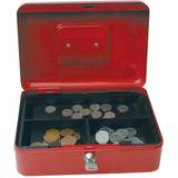 Cathedral Metal Cash Box 250mm Key Lock Red CBRD10 14151CA