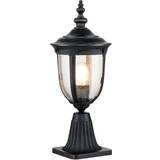 Bronze Floor Lamps & Ground Lighting Elstead Lighting Cleveland Outdoor Pedestal Weathered Bronze Gate Lamp