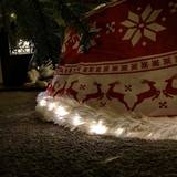 White Christmas Decorations Samuel Alexander Tree Skirt Reindeer Snowflake Collar Decoration