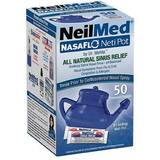 Nasal Aspirators on sale NeilMed NasaFlo Neti Pot Plastic Nasal Wash All Natural Relief 60 Sachets