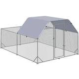 Pets on sale Pawhut Chicken Run with Roof, Chicken Coop